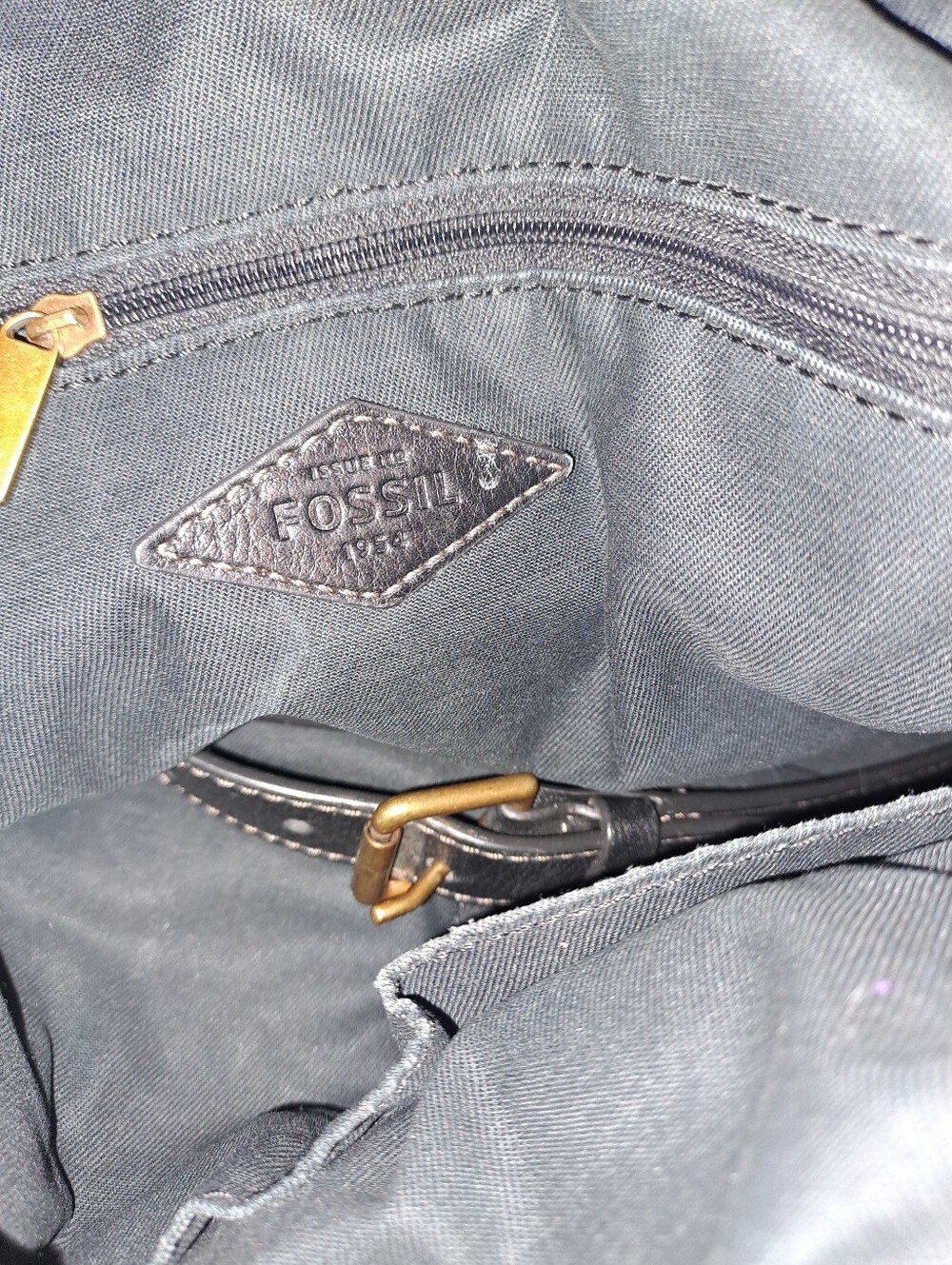Fossil Beige and Black Diamond-Pattern Tote - Picture 2 of 6